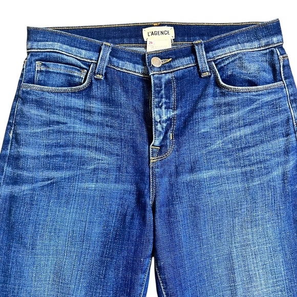 L'AGENCE Rachel Ripped Crop Slim Fit
Blue Slouch Cuffed Jeans Size 26
High Rise - Picture 4 of 11